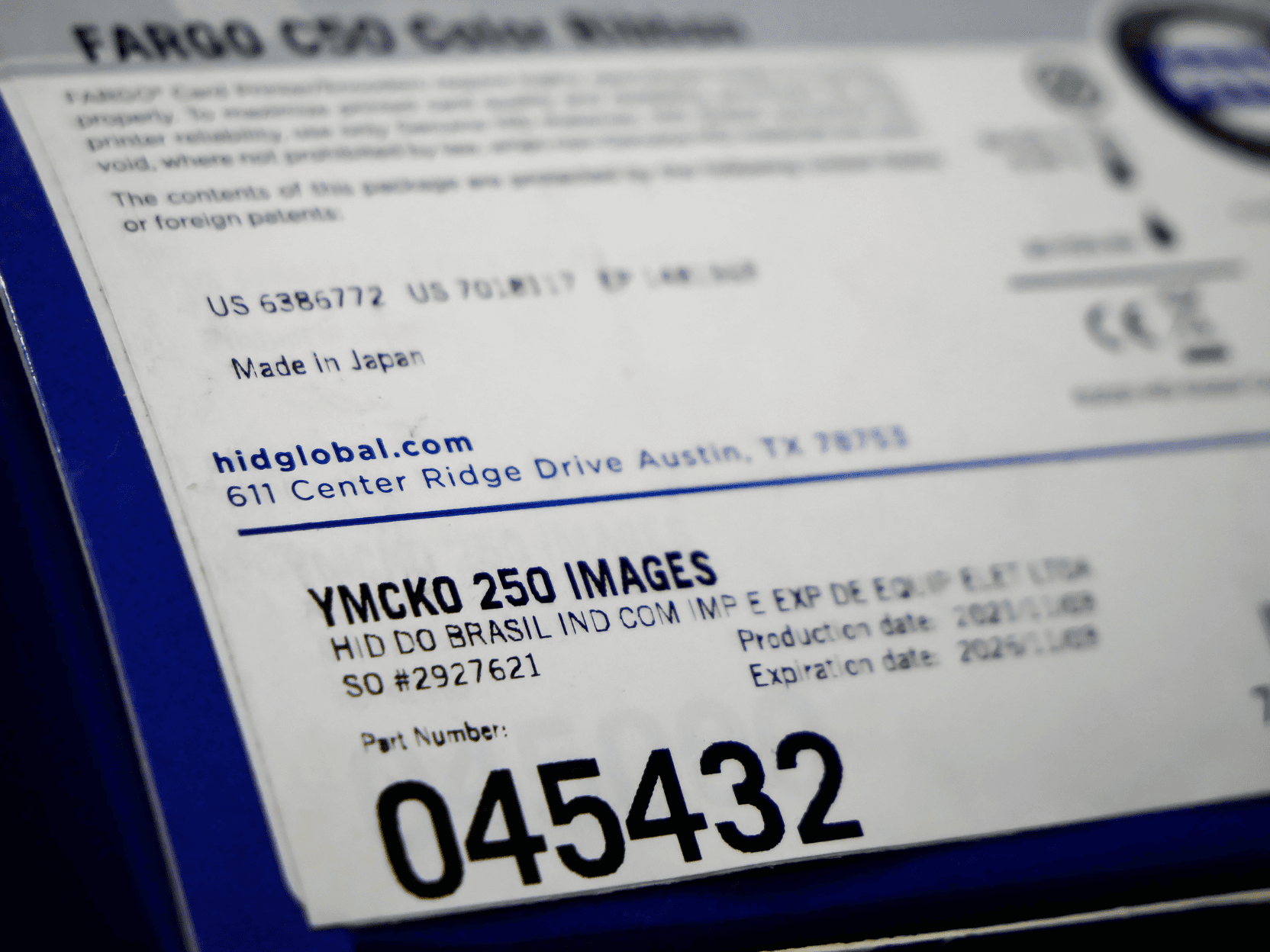 Ribbon #045432 - YMCKO 